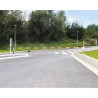 Barrière de route tournante XL  blanche et rouge