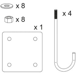 Kit pose barrière Procity Tournante L.140, 180, 230 cm / Trombone