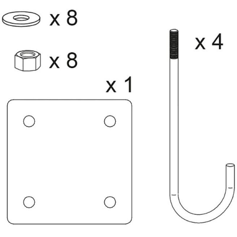 Kit pose barrière Procity Tournante L.140, 180, 230 cm / Trombone