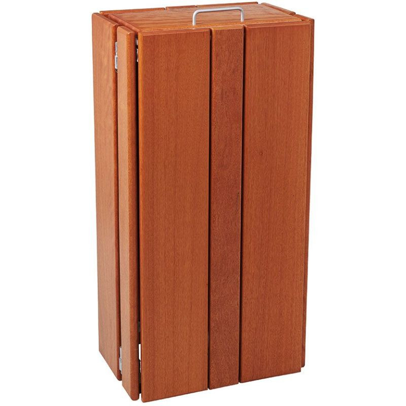 Poubelle extérieure rectangulaire en lames de bois 100 litres