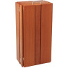 Poubelle extérieure rectangulaire en lames de bois 100 litres