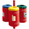 Poubelle de ville 40 litres fixée sur poteau couleur au choix