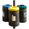 Poubelle de ville 40 litres fixée sur poteau couleur au choix