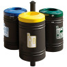 Poubelle de ville 40 litres fixée sur poteau couleur au choix