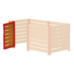 Porte abri conteneur modulable en stratifié compact