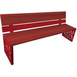 Banc bois et acier Venise