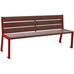Banc ou fauteuil plastique recyclé et acier Silaos 6 lames