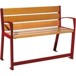Banc bois et acier Silaos spécial sénior