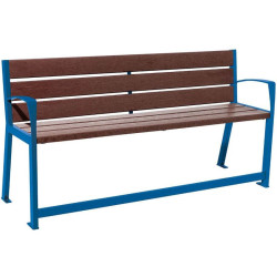 Banc plastique recyclé et acier Silaos spécial sénior