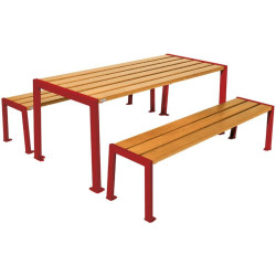 Table de pique-nique Silaos acier et bois