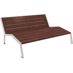 Chaise longue en plastique recyclé et acier Silaos