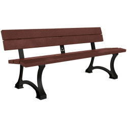 Banc en plastique recyclé et acier Mora