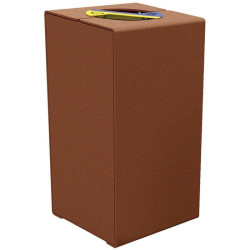 Corbeille Kub tri séléctif 60 litres tout acier ou en bois
