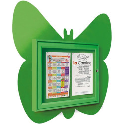Vitrine murale pour école Procity Papillon, Ourson, Hibou