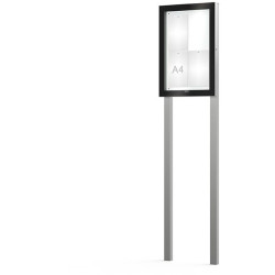 Vitrine Edge ép. 54 mm sur poteaux