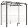 Abri fumeursen acier et polycarbonate modèle Voûte M