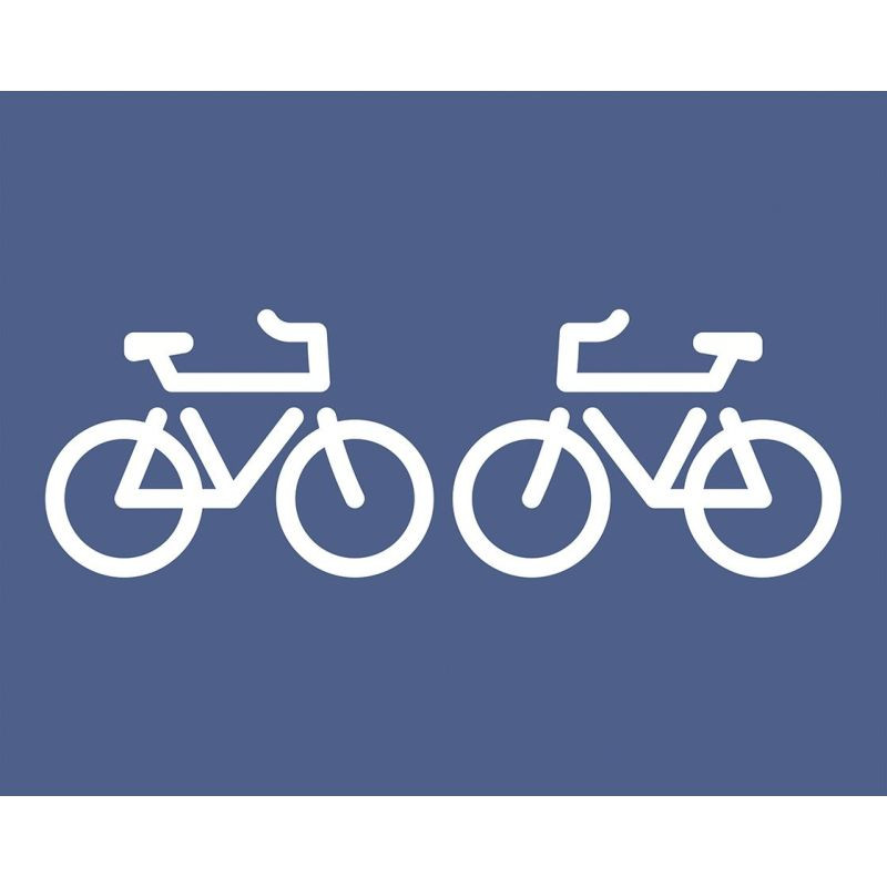 Autocollant vélo pour parking deux roues Milan