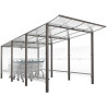 Abri pour chariots en acier et ploycarbonate transparent