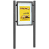 Vitrine d'informations sur poteaux en acier peint