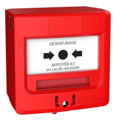 Déclencheur manuel rouge incendie filaire