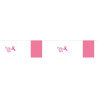 Guirlande textile de 20 fanions imprimés Octobre Rose
