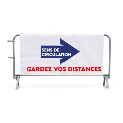 Cache barrière de police simple ou double