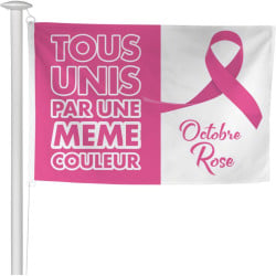 Pavillon Octobre Rose à hisser sur mât