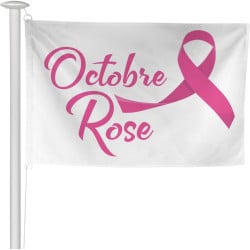 Pavillon à hisser imprimé Octobre Rose