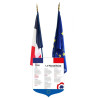 Pack loi Blanquer - écusson + 1 drapeau et européen