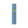 Casier consigne avec porte transparente 5 cases par colonne