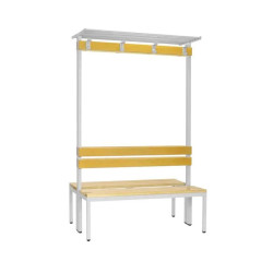 Banc vestiaire avec ou sans tablette porte sac