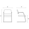 Chaise visiteur pieds luge Birdie