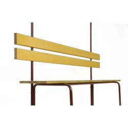 Banc de vestiaire avec 6 ou 8 portes manteaux
