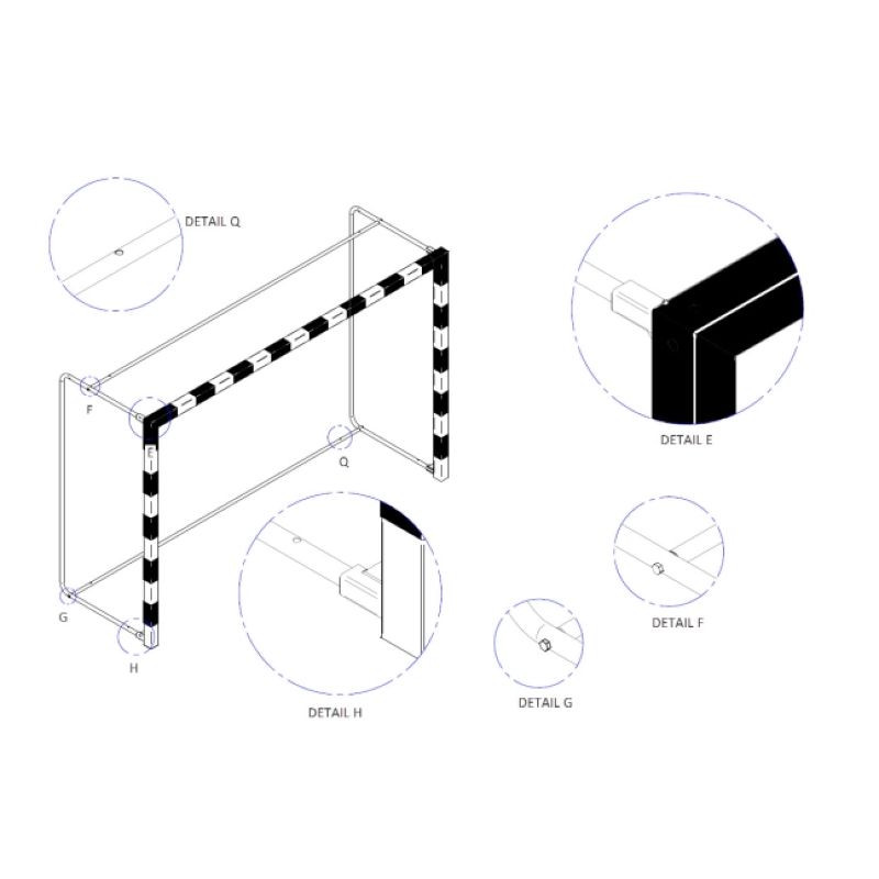 Cage de hanball pliable