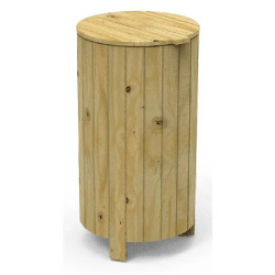 Corbeille bois ronde d'extérieur Rustica - Benito PA639T
