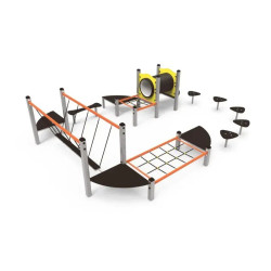 Circuit d'agilité fixe pour aire de jeux