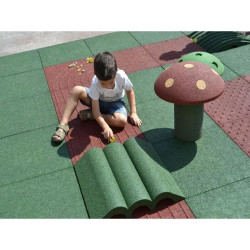 Hexdalle - Elément pour parcours de billes en caoutchouc