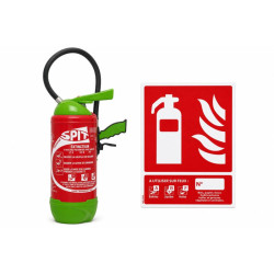 Pack extincteur eau 6L sans fluor classe ABF + panneau extincteur ABF