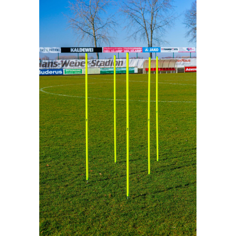 Lot de 5 piquets de slalom blancs ou jaunes