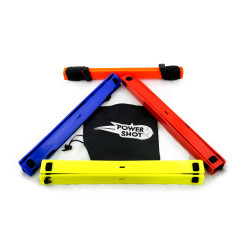Lot de 4 échelles d’agilité combinables rouge orange bleu jaune