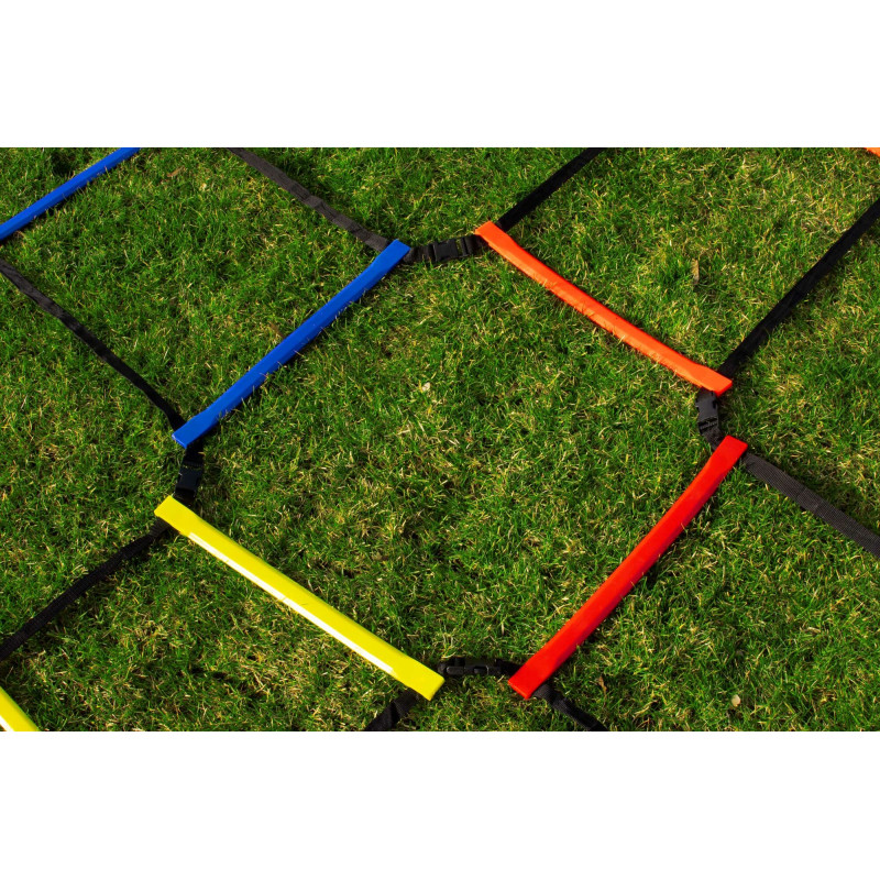 Lot de 4 échelles d’agilité combinables rouge orange bleu jaune