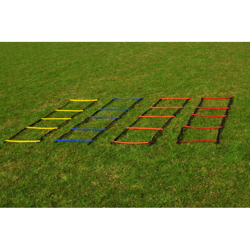 Lot de 4 échelles d’agilité combinables rouge orange bleu jaune