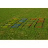 Lot de 4 échelles d’agilité combinables rouge orange bleu jaune