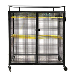 Cage mobile avec roues de rangement pour matériel sportif