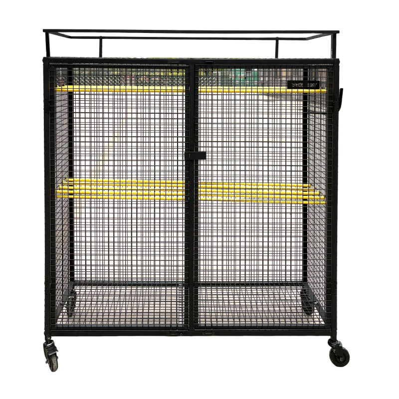 Cage mobile avec roues de rangement pour matériel sportif