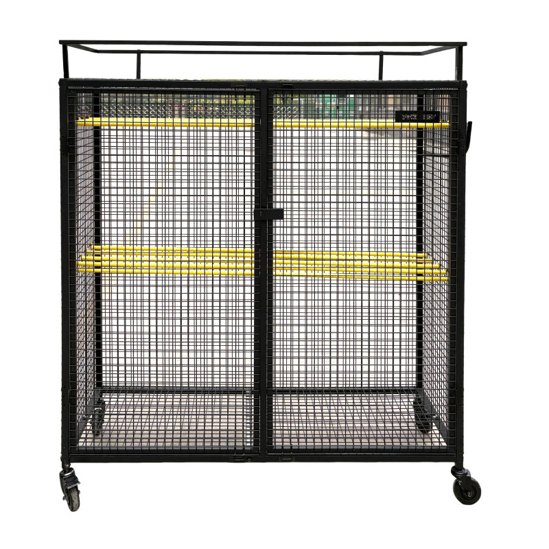 Cage mobile avec roues de rangement pour matériel sportif