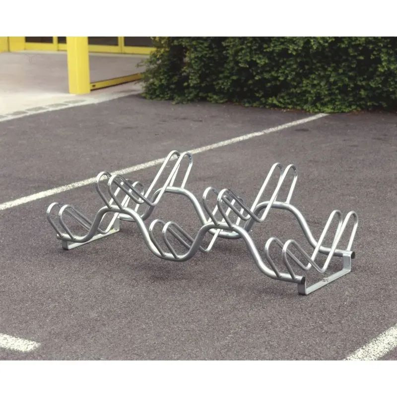 Râtelier vélos au sol sur 2 niveaux