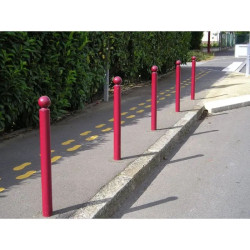Potelet anti stationnement en acier - Tête boule