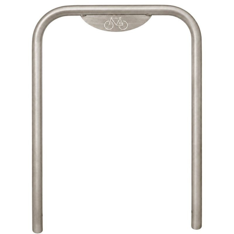 Arceau cycle inox en U avec picto vélo