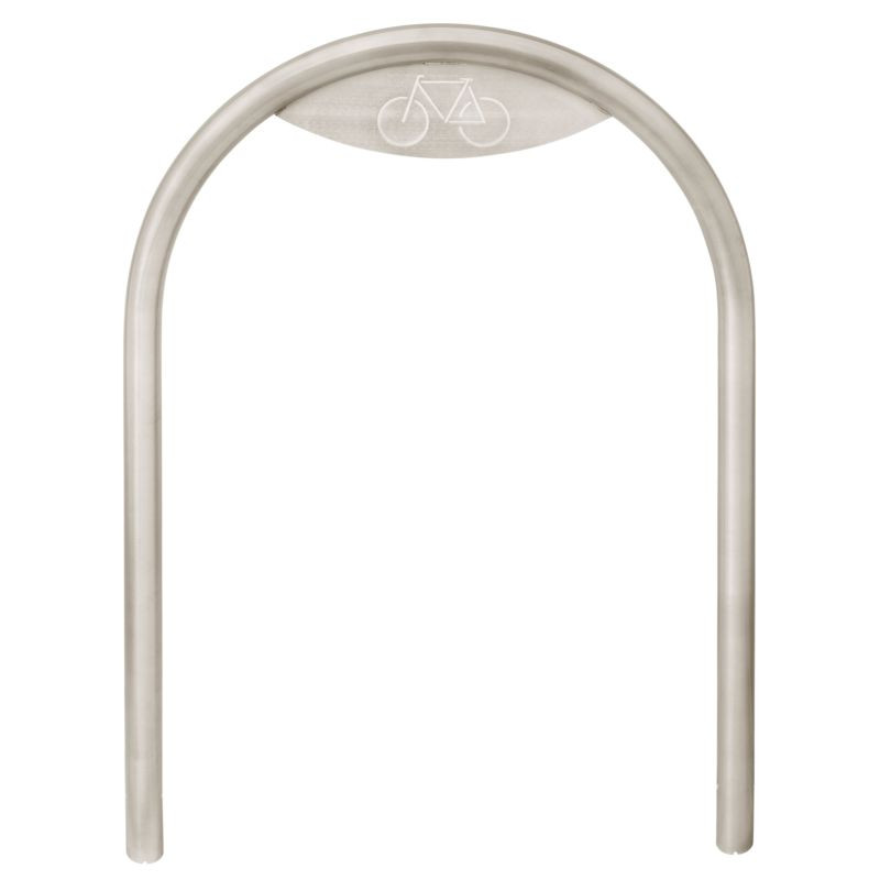 Arceau vélo inox en U avec picto cycle